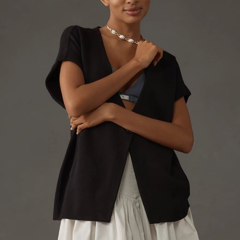 Anthropologie Maeve Oversized Muscle Sweater Vest